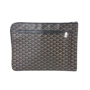 GOYARD Sorbonne clutch bag Shoulder leather black brown white